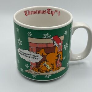 Garfield VTG  1978 Christmas Tip No. 4 Take Your Foot Out Ceramic Mug Funny 8 Oz